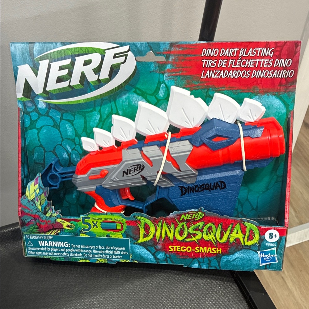 Nerf DinoSquad Stego-Smash Blaster - Red, Blue, and White